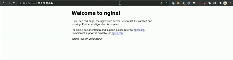 Nginx welcome page